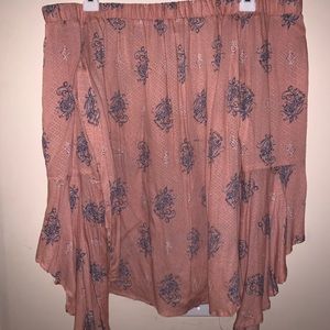 Peach Off Shoulder Top